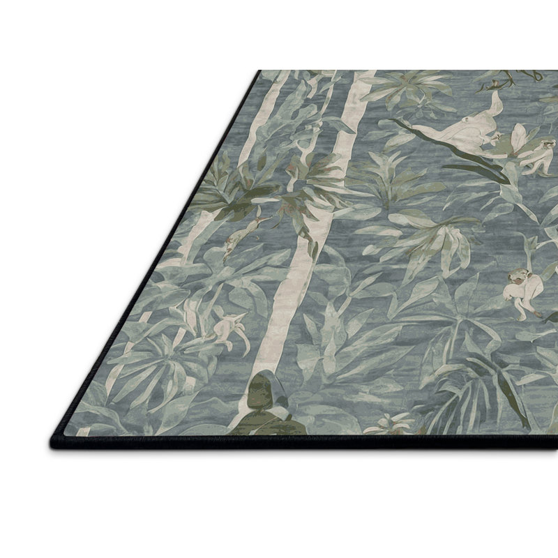 Tapis gris soyeux et moelleux, Carré 8 pi