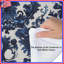 Édredon damassé à motif floral bleu-132782270