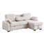 Canapé-lit modulaire réversible en tissu chenille l 91 po Marcello-1254706449