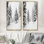 Neige recouverte de pin dans les Laurentides - pin, art mural sur toile 2 pièces, nature blanche