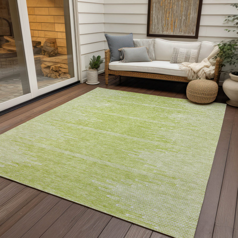 Tapis rond d'intérieur / extérieur Heffington avec envers antidérapant, Rectangle 9 pi x 12 pi