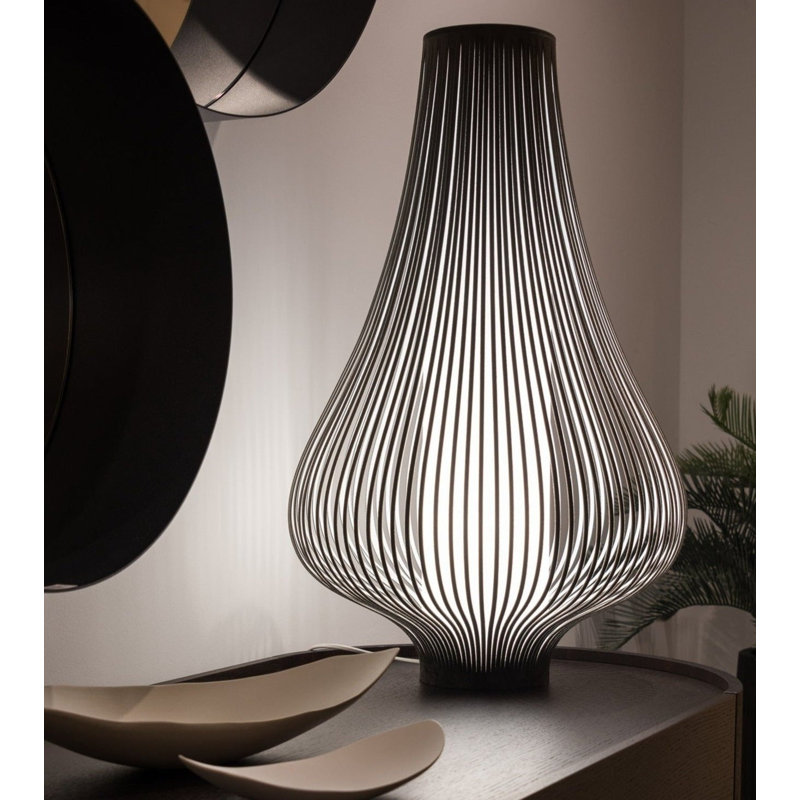 Blossom Table Lamp, Dark Gray, 28" H x 20" W x 20" D