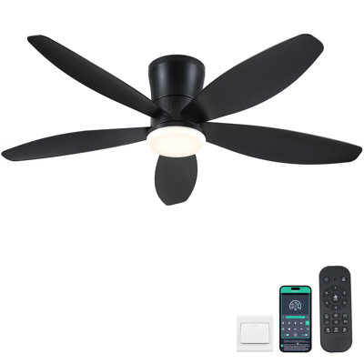Low Profile Ceiling Fan with Light and Remote Control