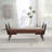 52" Mid Century Bench With Walnut Wood Leg-2115613570