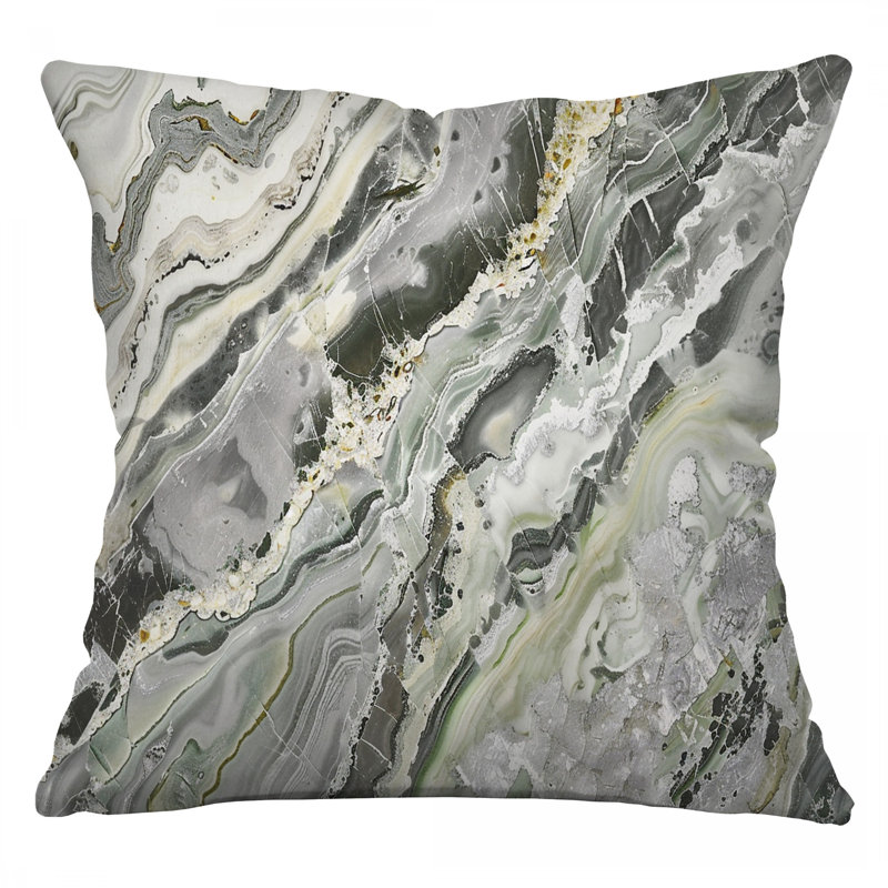 Layered Agate Modern Cotton Blend Reversible Throw Pillow, 20"H x 20"W