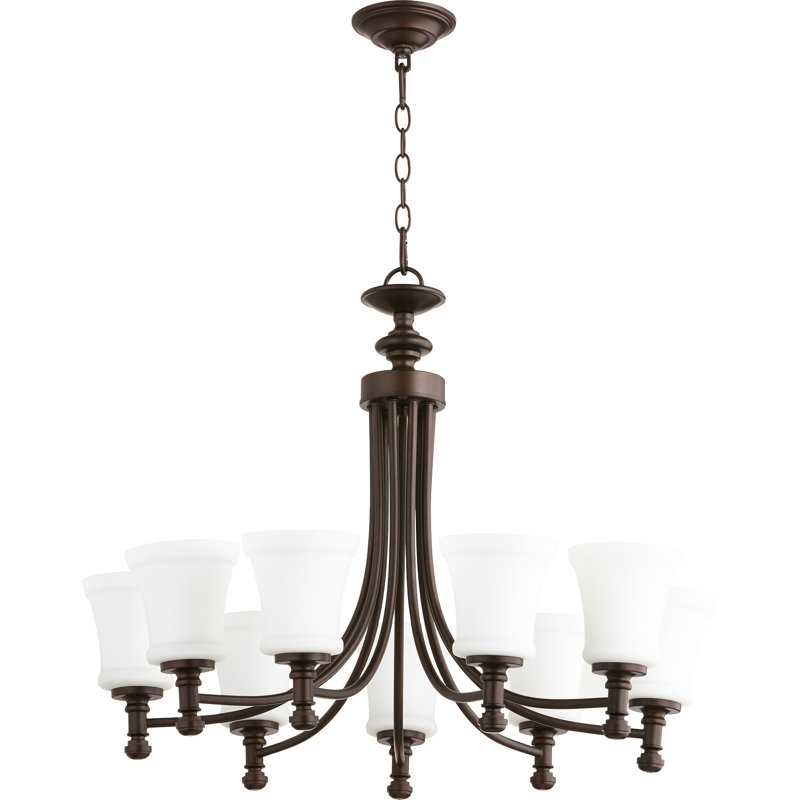 Herman 9 - Light Classic / Traditional Chandelier, Oiled Bronze