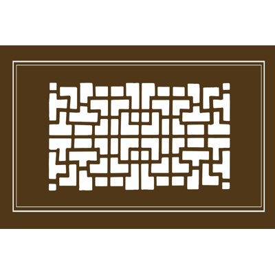 Shoji Screen In Brown III by Vision Studio - Wrapped Canvas Print