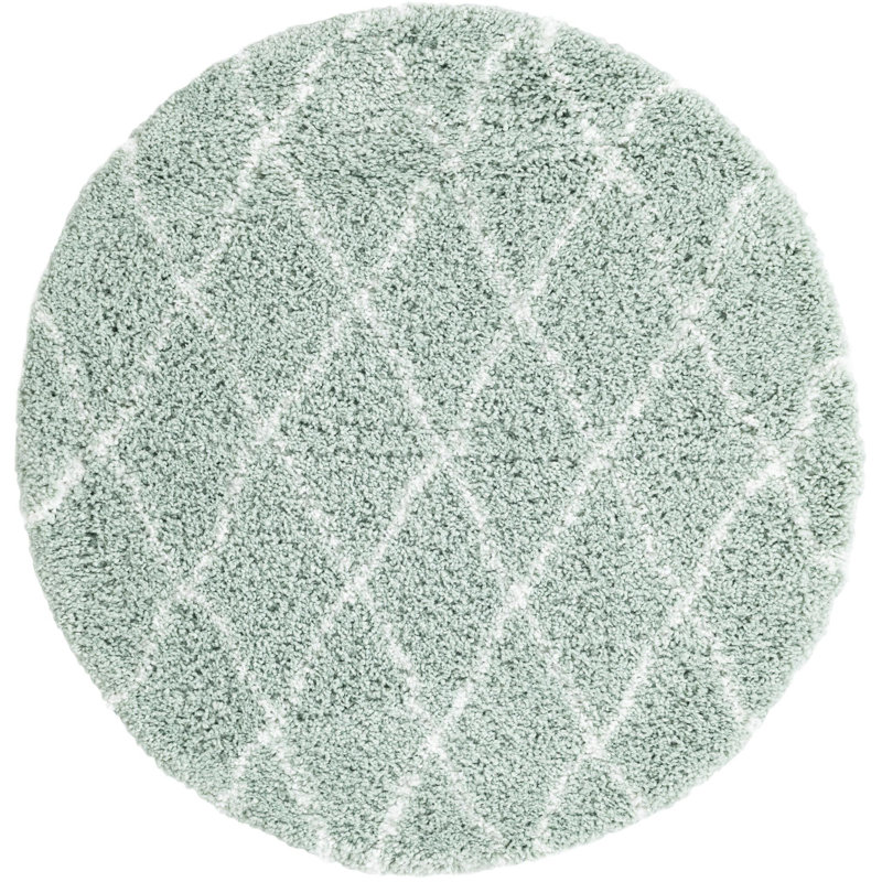 Graecie Performance Geometric Indoor Rug, Round 4'1"