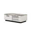 Table basse blanche de 47 po avec plateau en faux marbre Matilda