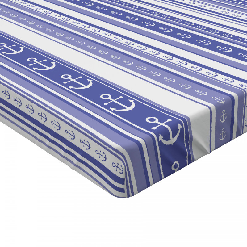 Microfiber Striped Fitted Sheet, Full Fitted Sheet, Purple Striped