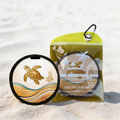 Backpack Beach Sand Removal Bag Portable Sand Off Mitt For   Soft Sand Cleaner Pad For Beach Vacation For Family Kids