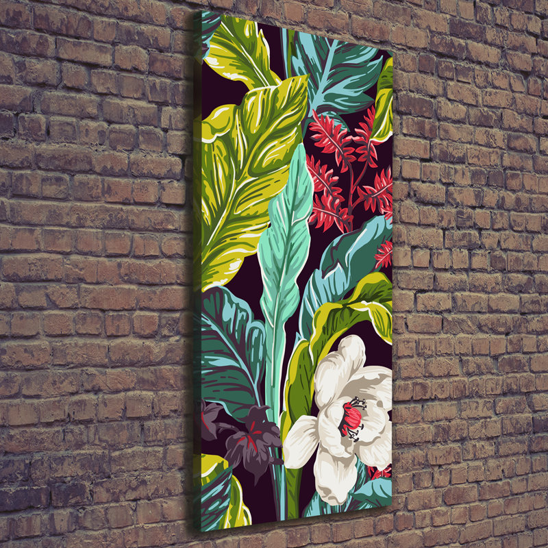 Tropical Flowers - Wrapped Canvas Print