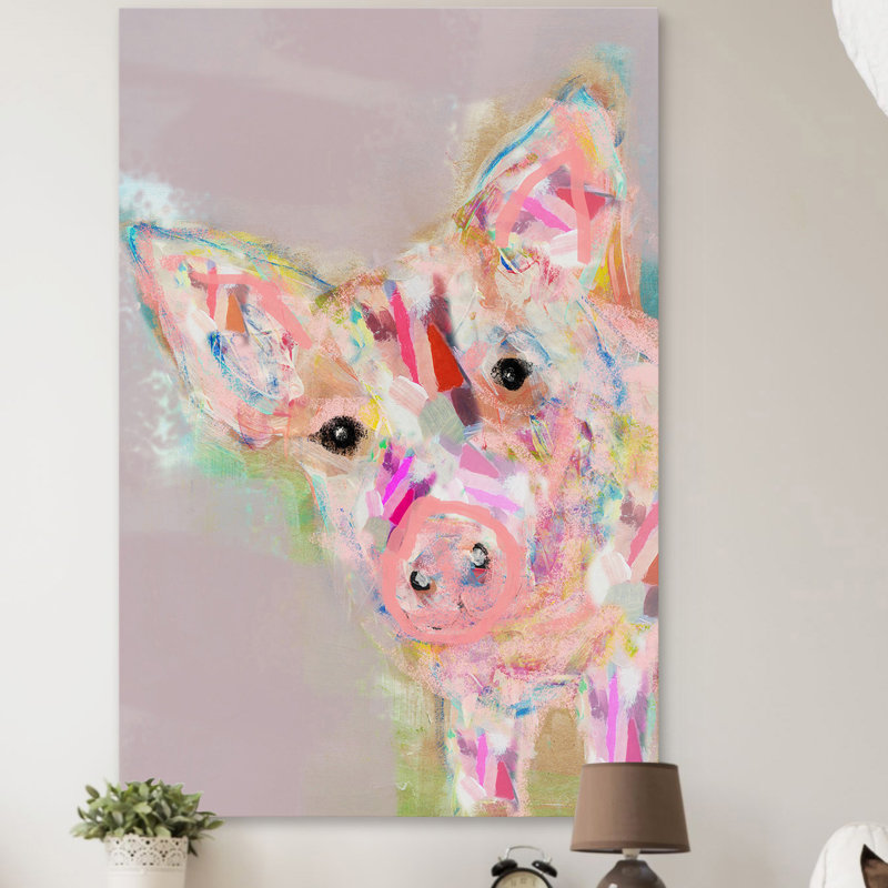 « porcus », reproduction de peinture à l’acrylique sur toile tendue, H 18 po x l 12 po