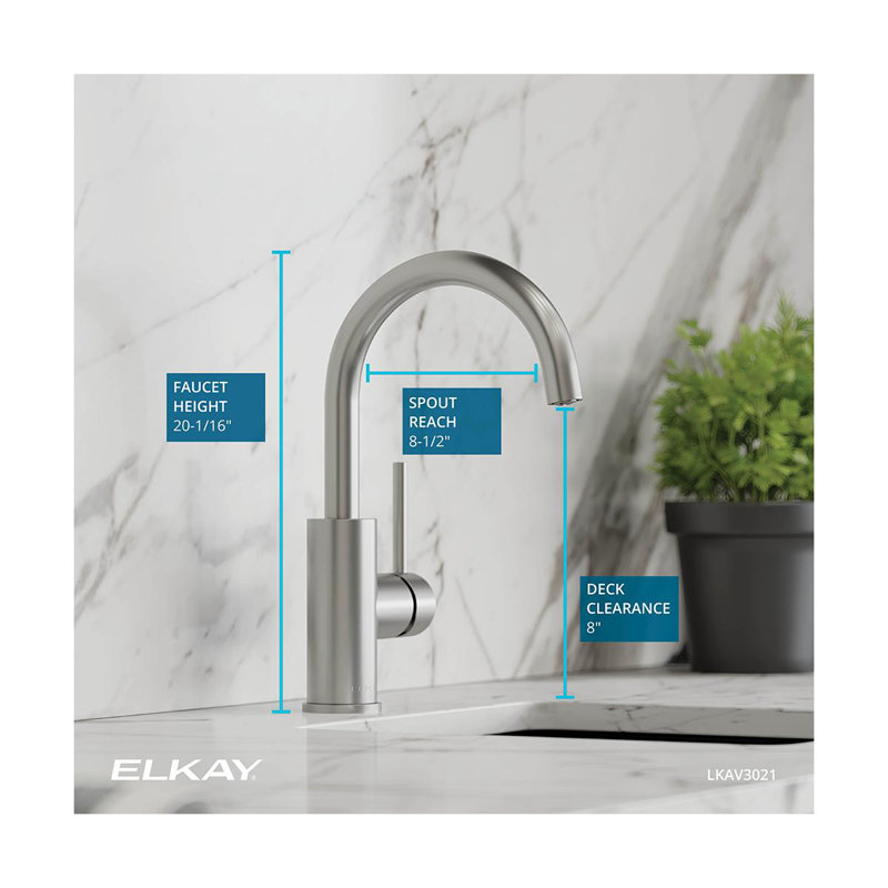 Avado Bar Faucet, Lustrous Steel