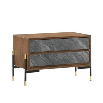  Table de chevet 2 tiroirs Astonmere
