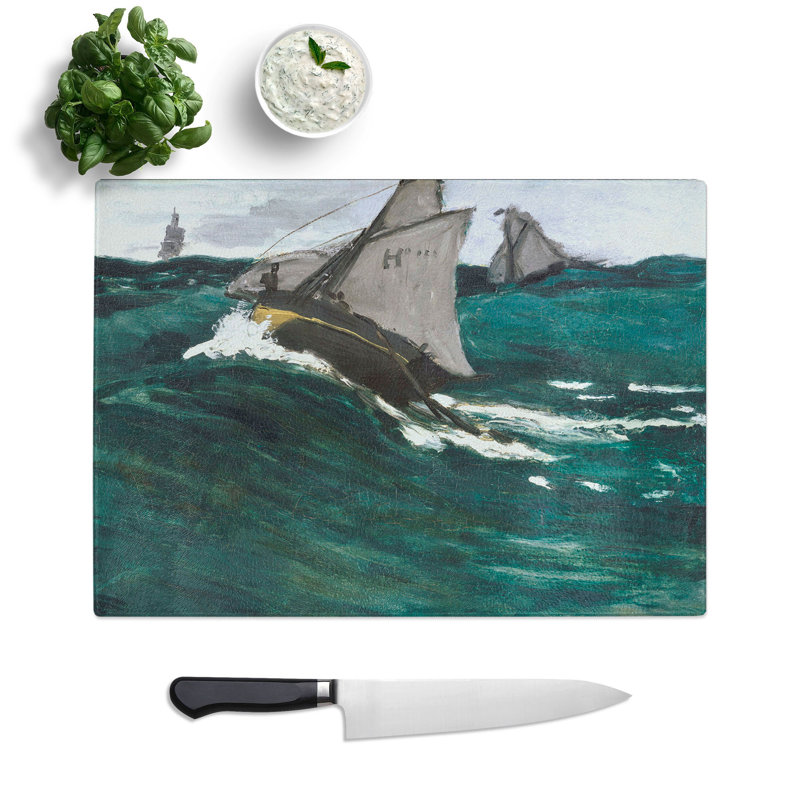 The Wave by Claude Monet Chopping Board, 28.5cm W x 39cm L