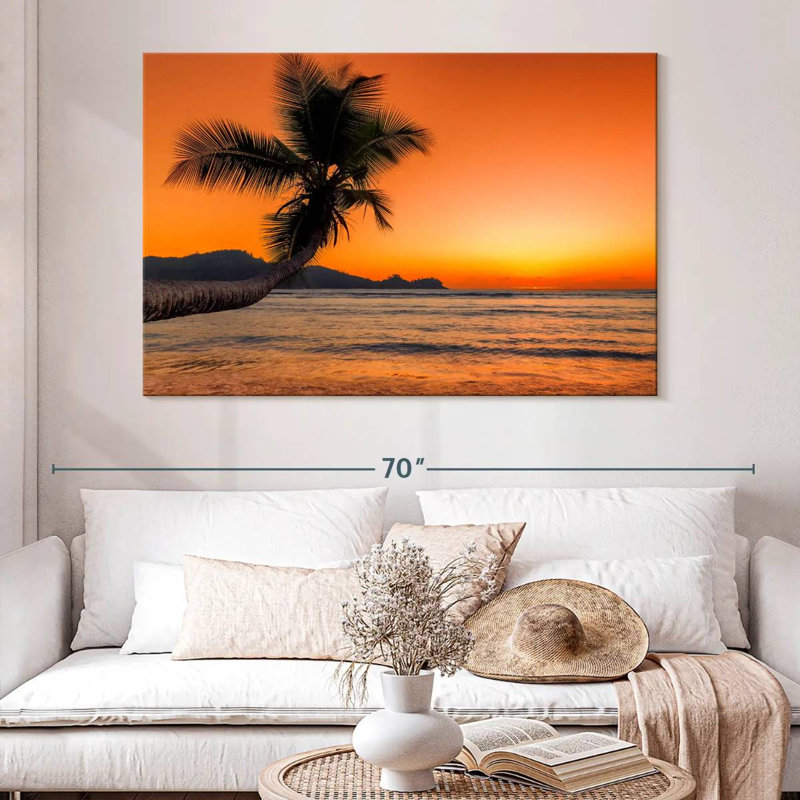 Gillard Beach Sunrise Palm, H 34 po x l 51 po