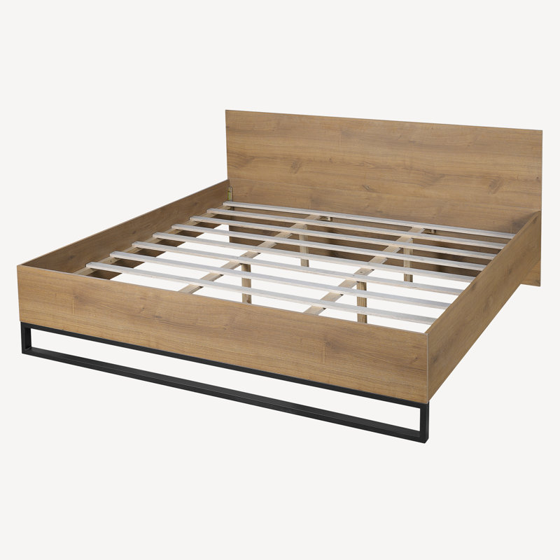 Shiloh Wooden Bed With Iron Frame & Headboard, King