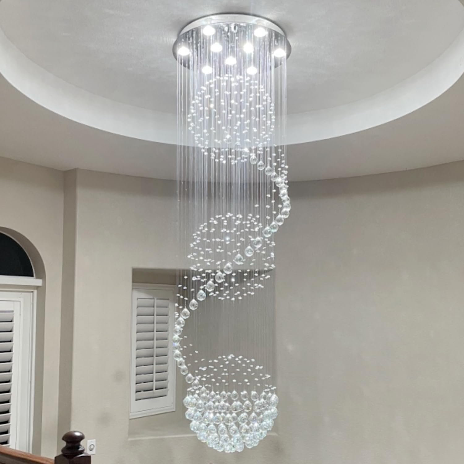 Fleur De Lis Living Modern 79-Inch Chandelier For High Ceilings ...