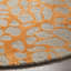 Tapis gris / orange en laine crocheté à la main Rigsby-22810431