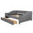 Upholstered Daybed With Two Drawers, Wood Slat Support-1722337518