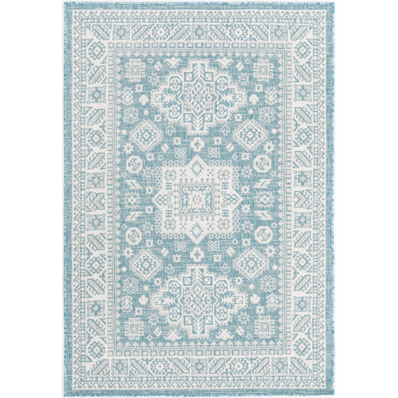 Tapis d'extérieur couleur bleu, Rectangle 4 pi x 6 pi