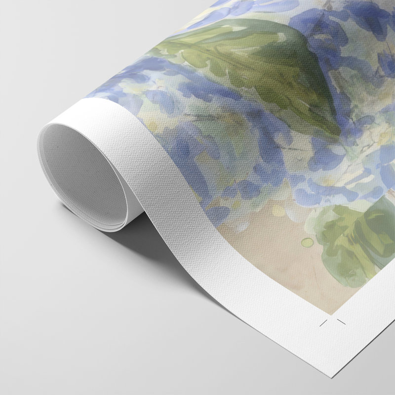 Rétro Hydrangea Fresco I - reproduction de toile seulement - non encadrée, H 27 po x l 18 po