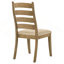 Chaise d'appoint en bois de chêne brun (ensemble de 2)