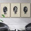 Royal Portraits I, ensemble de 3 toiles encadrées-97706798-97706794