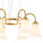 Modern Gold Chandelier 6-Light with Petal Ceramic Shades, Adjustable Height 13.78"-86.61" for Sloped/Vaulted Ceilings, ETL Listed