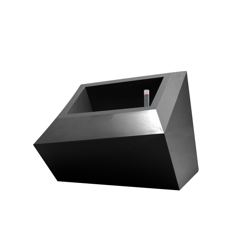 Faz Pot Planter, 23.5" H x 32.25" W x 24.75" D, Black