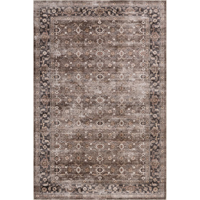 Chourasiya SplashGuard Medallion Machine Washable Area Rug