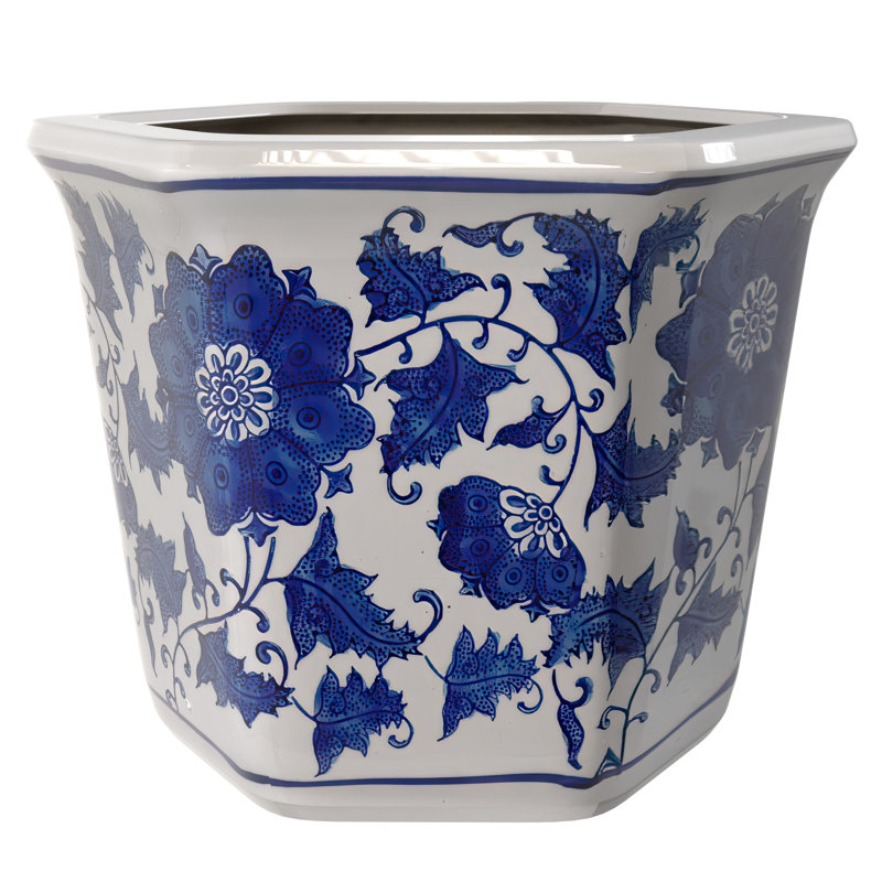 Pot de fleurs en céramique Lewistown, H 8,50 po x l 12,25 po x P 11,25 po