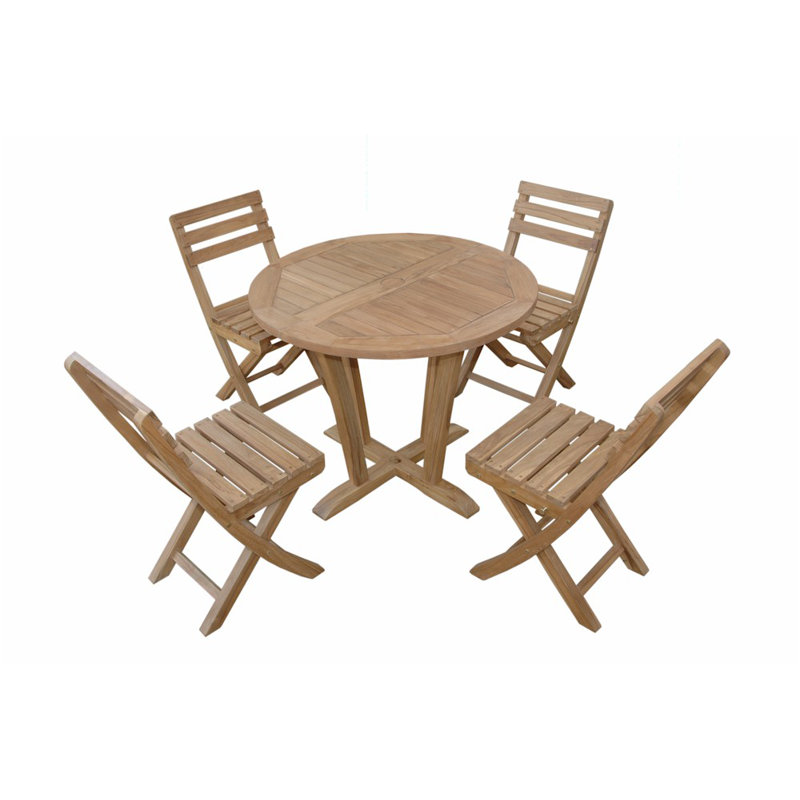 Descanso Alabama Outdoor 5 - Piece Teak Dining Set
