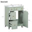 Armoire de meuble-lavabo 24 po avec lavabo en céramique, 2 tiroirs, 1 porte-2136610439