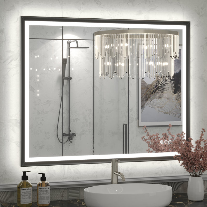 Miroir de salle de bain / meuble-lavabo mural Molly, 40 po x 32 po