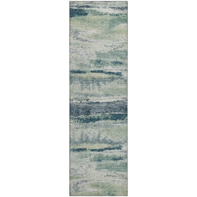 Premium Machine Washable Prisco Mint Rug
