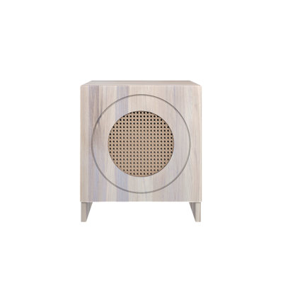 Shawny 44cm W Solid Wood Bedside Table