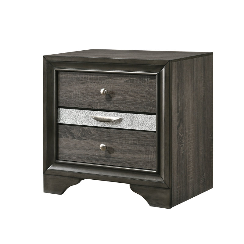 Malvin 26'' W Particle Board / Chipboard Nightstand, Brown