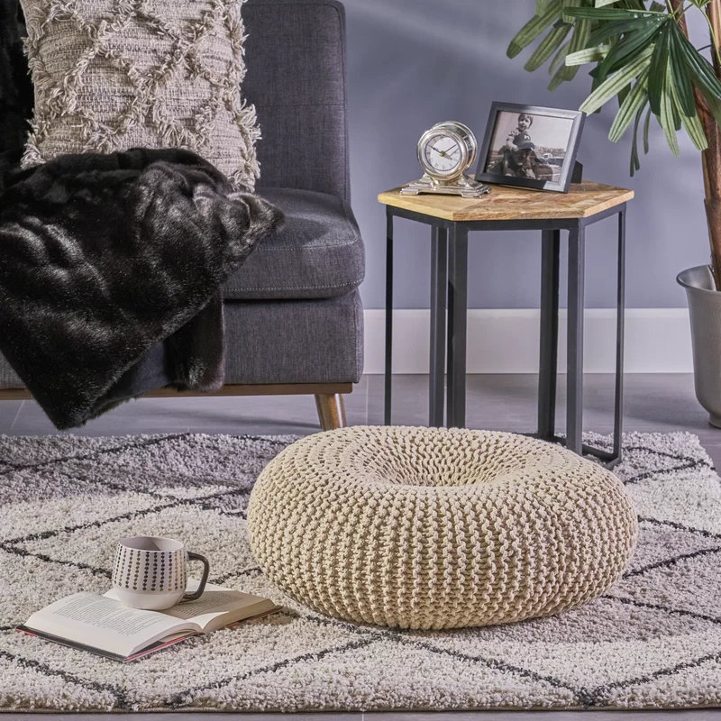[Livraison au Canada seulement] POUF TRICOTÉ