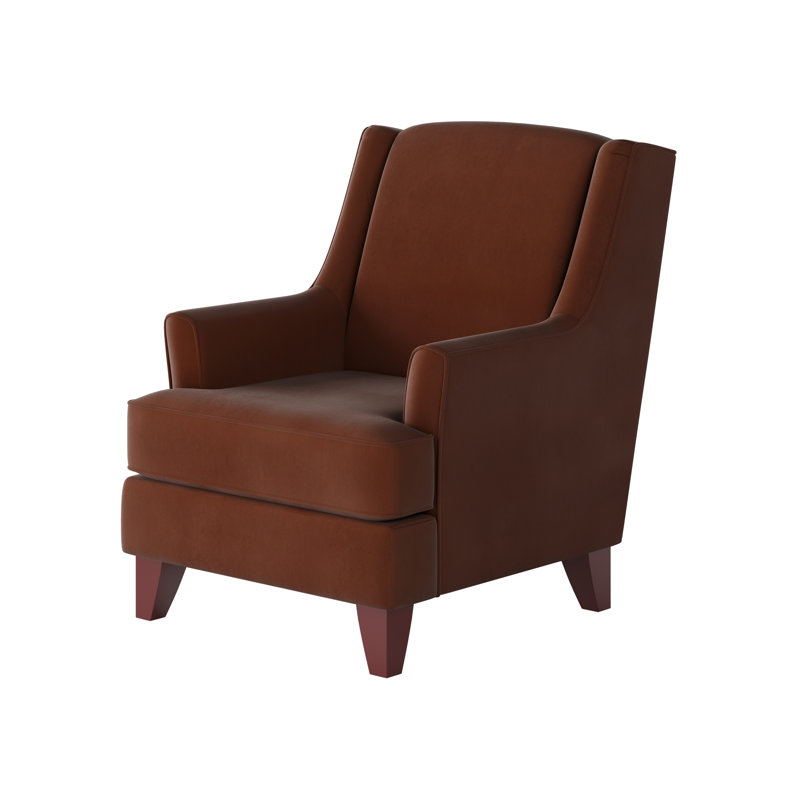 Venton Upholstered Accent Chair, Bella Burnt Orange Polyester 