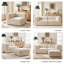 Canapé modulaire en chenille de 73 po de largeur avec repose-pieds-258325464
