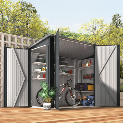 Outdoor Bike Storage Sheds Small Metal Horizontal