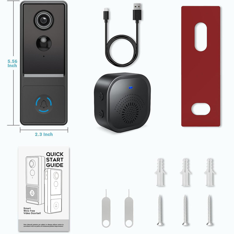 Wireless Square Doorbell Kit
