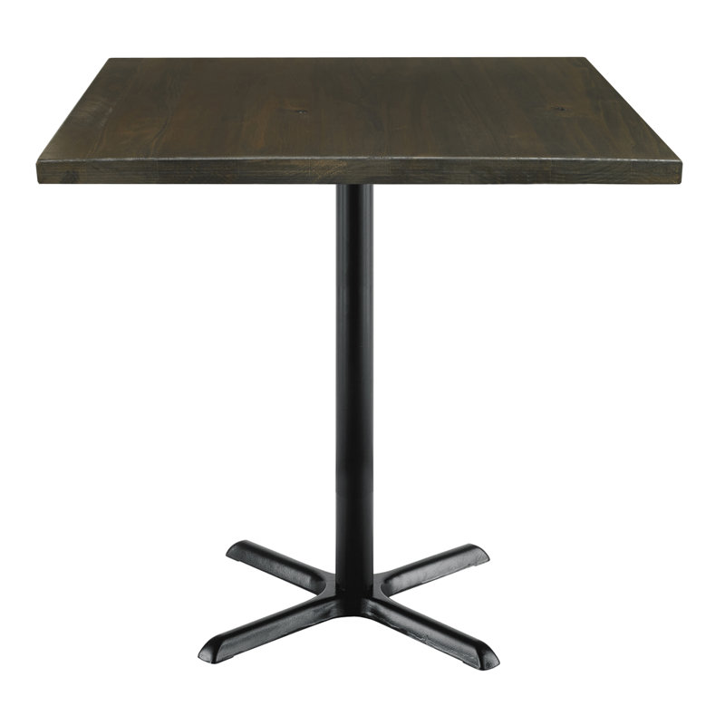 Square Wood Breakroom Table, Espresso Vintage, 41" H x 42" L x 42" W