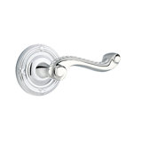 Wave/Drop Privacy (Bed & Bath) Door Lever with Round Rosette
