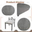 5-Piece Vintage Extendable Dining Table Set, Round-to-Oval Table & 4 Padded Chairs-205711396-205711386