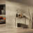 Acrylic Console Table, Half Moon, 29.5" Small Entryway Table, Clear Entry Table For Sofa, Foyer, Hallway, Living Room, Easy Assembly, 2 Tier, 11.8" D X 31.5" H