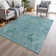 Machine Washable Indoor/Outdoor Xhevrie Blue Rug