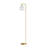 Arched Floor Lamp With Glass Shade, Remote Control And Bulb Included